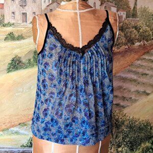 URBAN OUTFITTERS Staring at Stars Blue Rose Sheer Tank Top